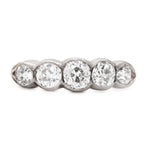 Victorian Diamond Five Stone Ring-Charlotte Sayers Antique Jewellery