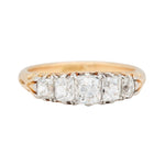 Victorian Diamond Five Stone Ring-Charlotte Sayers Antique Jewellery