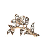 Victorian Diamond Flower Brooch-Charlotte Sayers Antique Jewellery