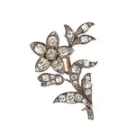 Victorian Diamond Flower Brooch-Charlotte Sayers Antique Jewellery