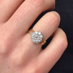 Victorian Diamond Flower Cluster Ring-Charlotte Sayers Antique Jewellery