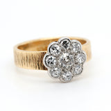 Victorian Diamond Flower Cluster Ring-Charlotte Sayers Antique Jewellery