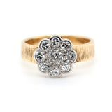 Victorian Diamond Flower Cluster Ring-Charlotte Sayers Antique Jewellery