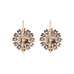 Victorian Diamond Flower Earrings-Charlotte Sayers Antique Jewellery