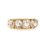 Victorian Diamond Four Stone Ring-Charlotte Sayers Antique Jewellery