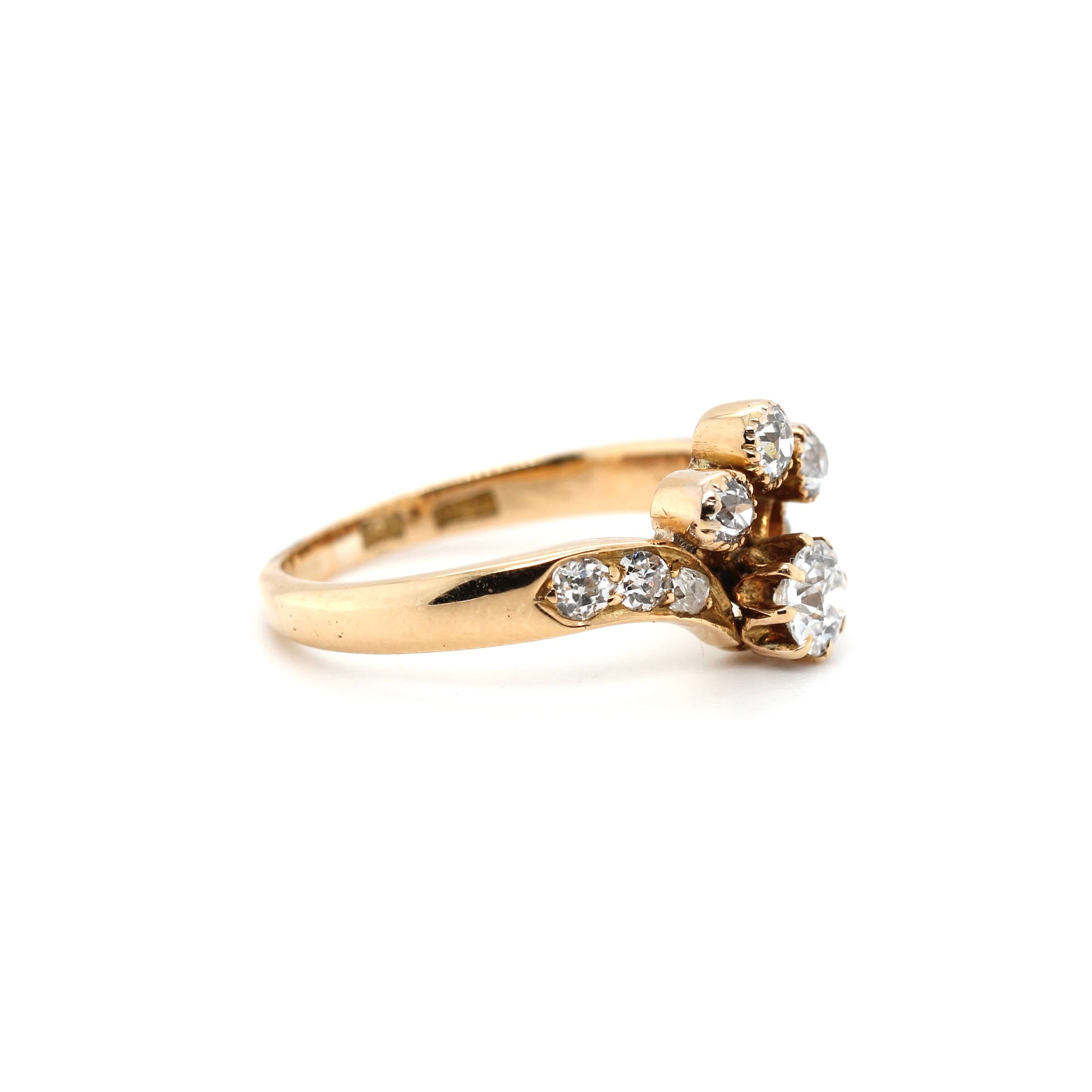 Victorian Diamond Gold Ring-Charlotte Sayers Antique Jewellery