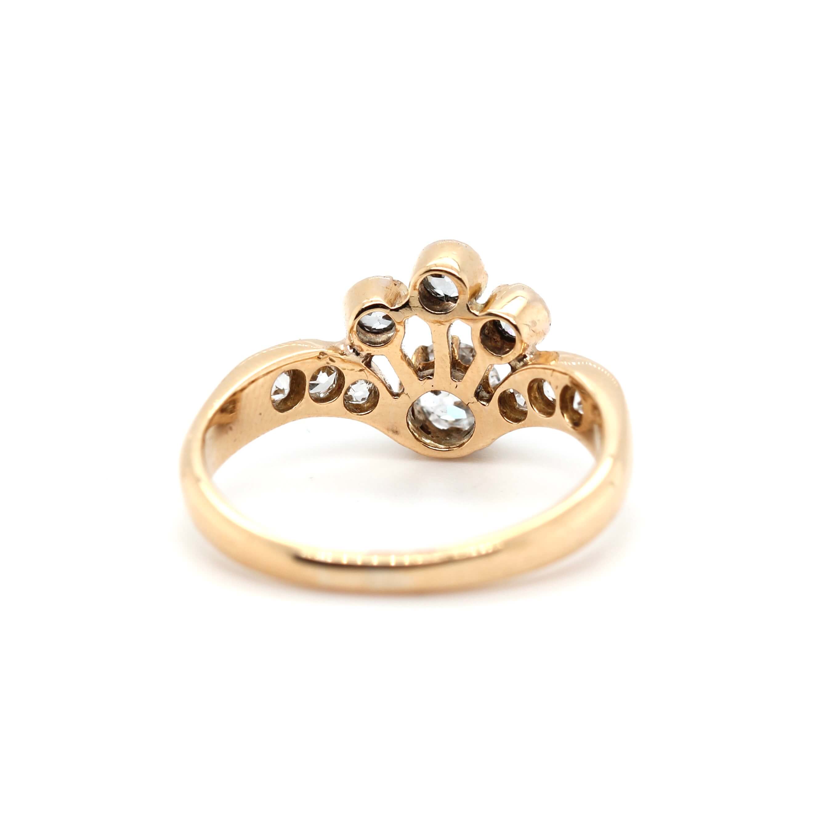 Victorian Diamond Gold Ring-Charlotte Sayers Antique Jewellery