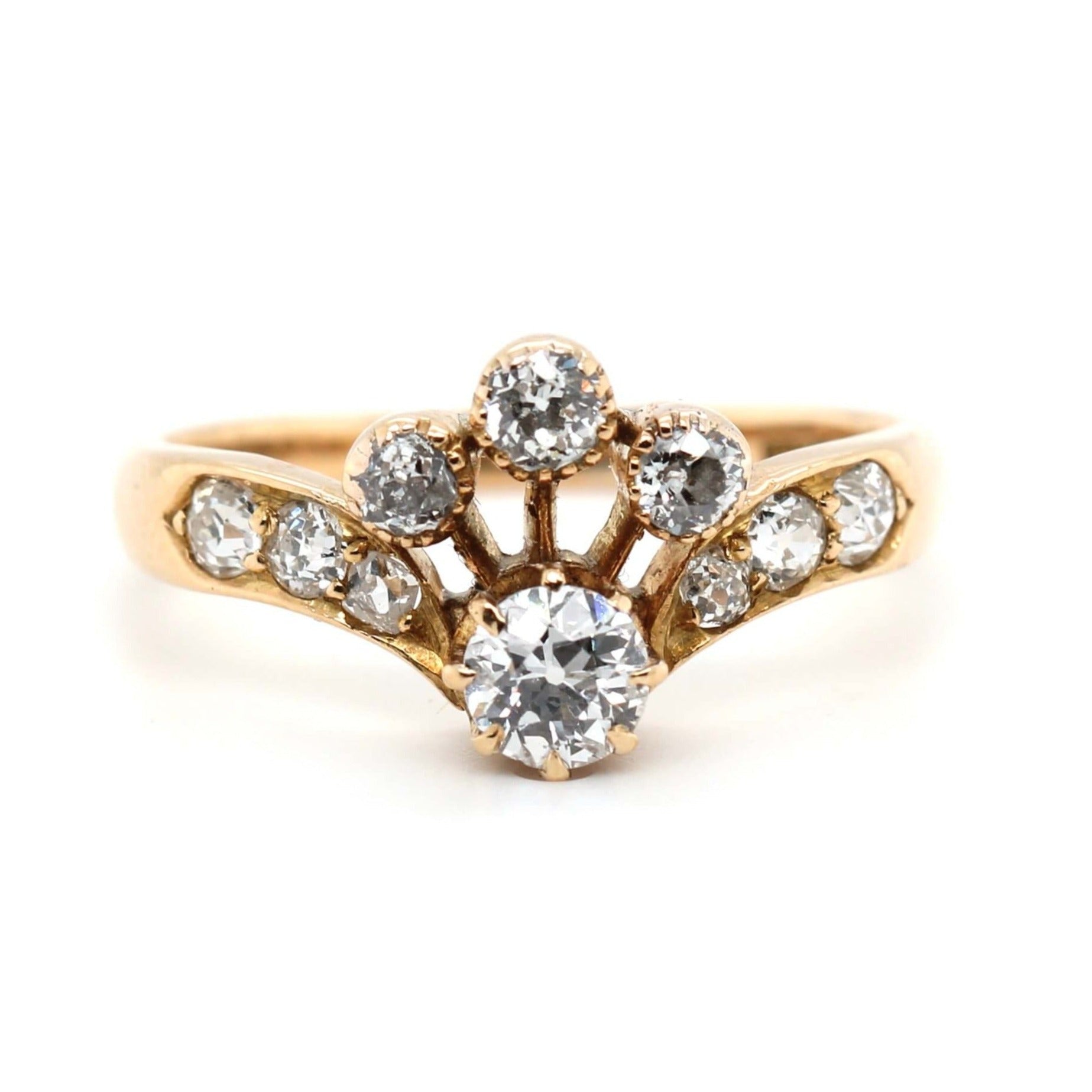 Victorian Diamond Gold Ring-Charlotte Sayers Antique Jewellery