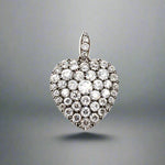 Victorian Diamond Heart Pendant-Charlotte Sayers Antique Jewellery