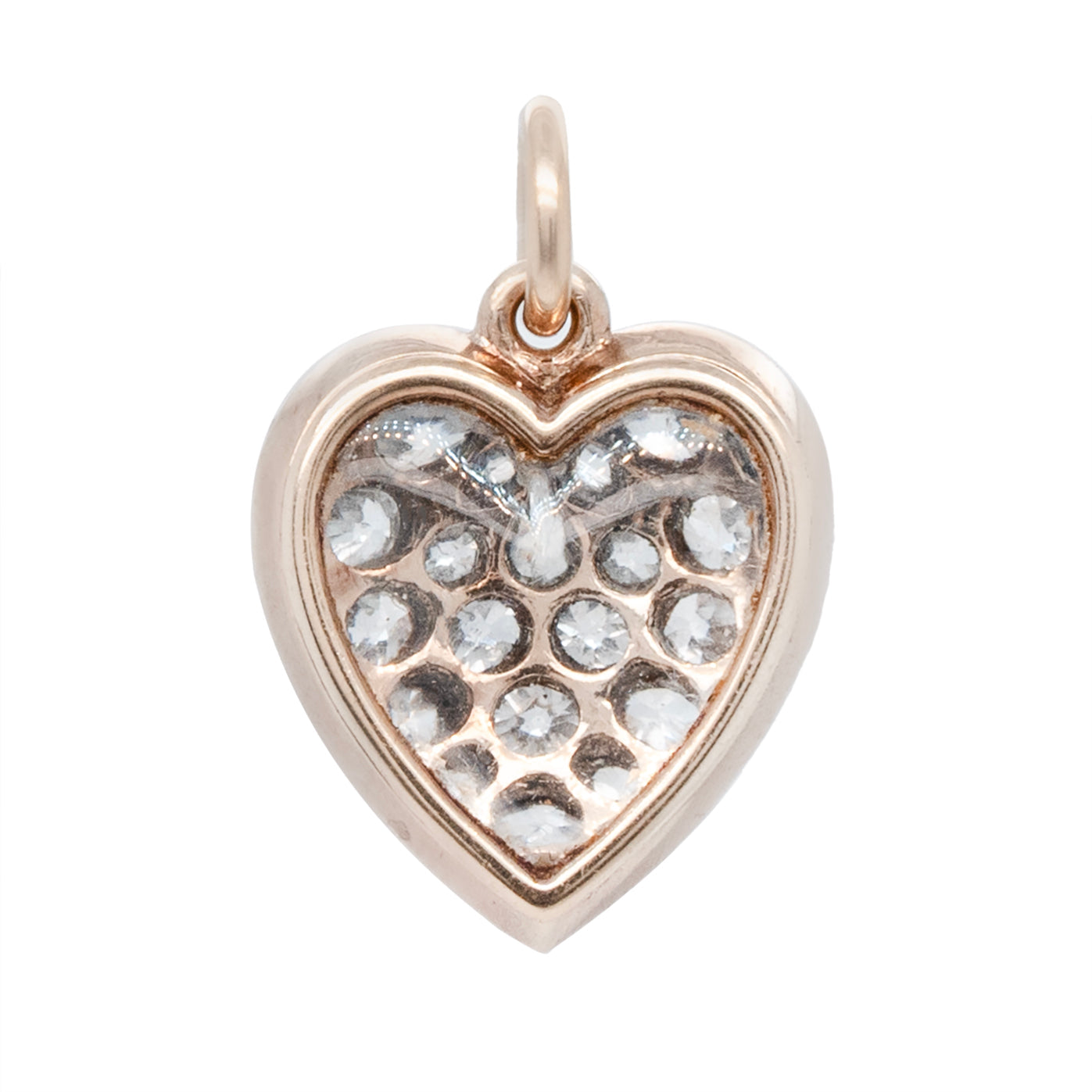 Victorian Diamond Heart Pendant-Charlotte Sayers Antique Jewellery