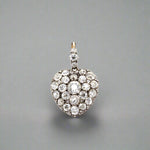 Victorian Diamond Heart Pendant-Charlotte Sayers Antique Jewellery