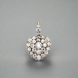 Victorian Diamond Heart Pendant-Charlotte Sayers Antique Jewellery