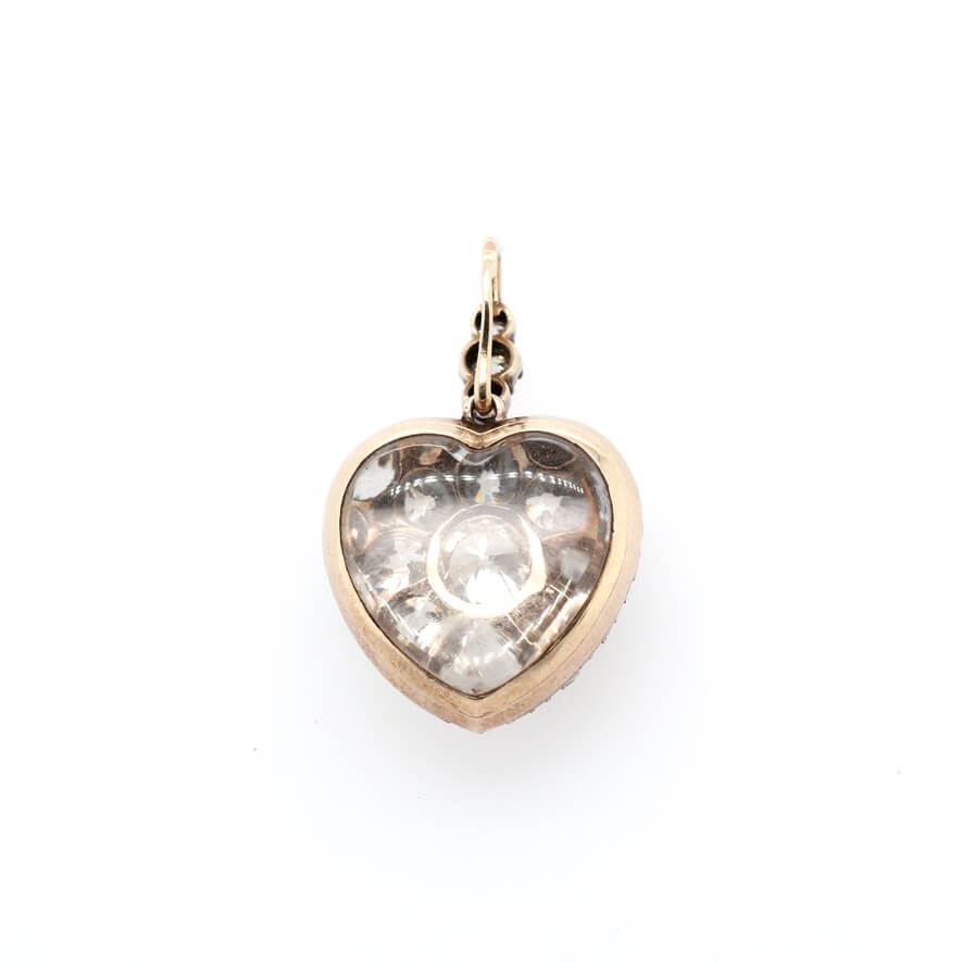 Victorian Diamond Heart Pendant-Charlotte Sayers Antique Jewellery