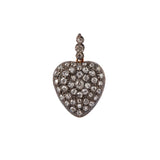 Victorian Diamond Heart Pendant-Charlotte Sayers Antique Jewellery