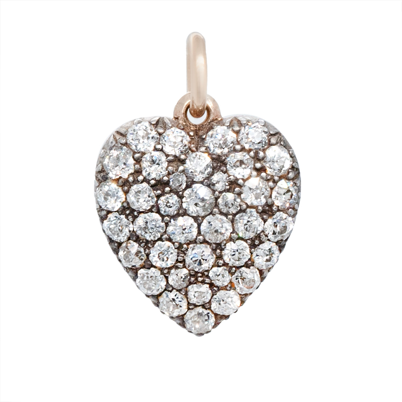 Victorian Diamond Heart Pendant-Charlotte Sayers Antique Jewellery