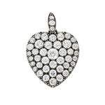 Victorian Diamond Heart Pendant-Charlotte Sayers Antique Jewellery