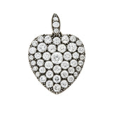 Victorian Diamond Heart Pendant-Charlotte Sayers Antique Jewellery