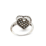 Victorian Diamond Heart Ring-Charlotte Sayers Antique Jewellery