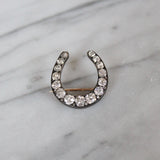 Victorian Diamond Horseshoe Brooch-Charlotte Sayers Antique Jewellery