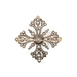 Victorian Diamond Maltese Cross Brooch-Charlotte Sayers Antique Jewellery