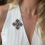 Victorian Diamond Maltese Cross Brooch-Charlotte Sayers Antique Jewellery