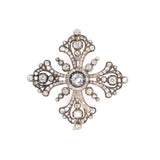 Victorian Diamond Maltese Cross Brooch-Charlotte Sayers Antique Jewellery