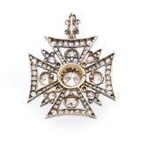 Victorian Diamond Maltese Cross-Charlotte Sayers Antique Jewellery