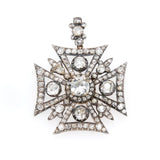 Victorian Diamond Maltese Cross-Charlotte Sayers Antique Jewellery