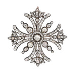 Victorian Diamond Maltese Cross Pendant / Brooch-Charlotte Sayers Antique Jewellery