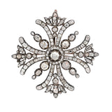 Victorian Diamond Maltese Cross Pendant / Brooch-Charlotte Sayers Antique Jewellery