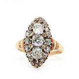 Victorian Diamond Marquise Ring-Charlotte Sayers Antique Jewellery