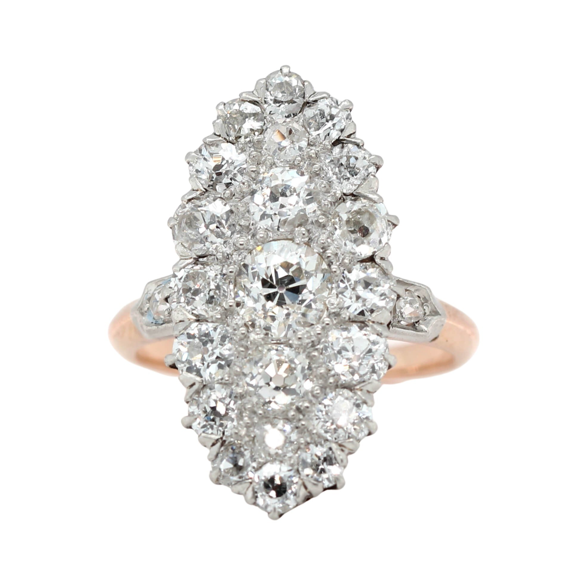 Victorian Diamond Marquise Ring-Charlotte Sayers Antique Jewellery