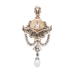 Victorian Diamond & Pearl Shell Pendant-Charlotte Sayers Antique Jewellery