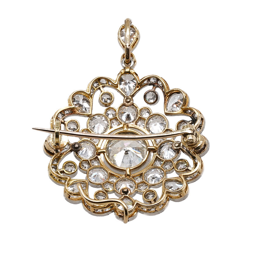 Victorian Diamond Pendant / Brooch-Charlotte Sayers Antique Jewellery