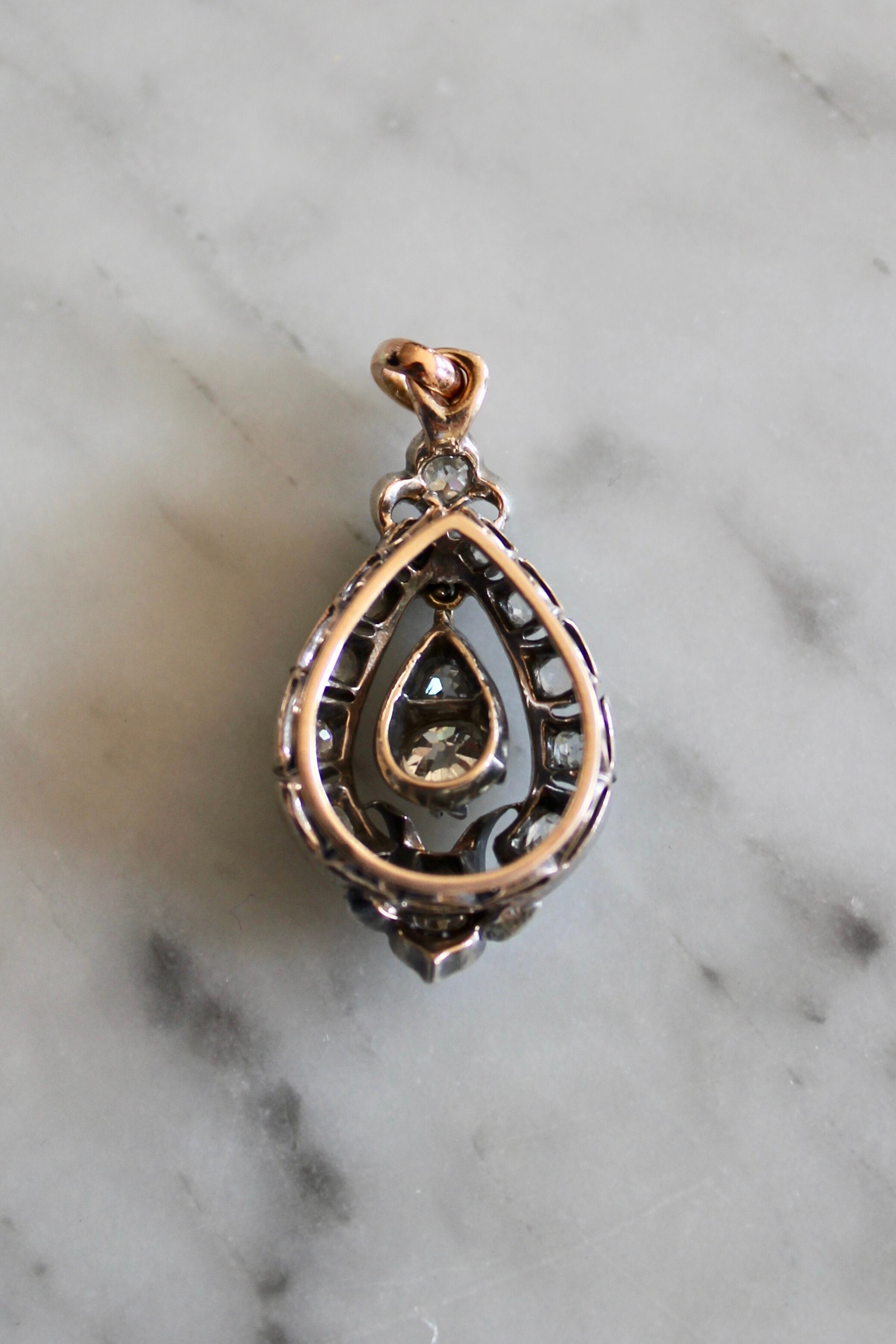 Victorian Diamond Pendant-Charlotte Sayers Antique Jewellery