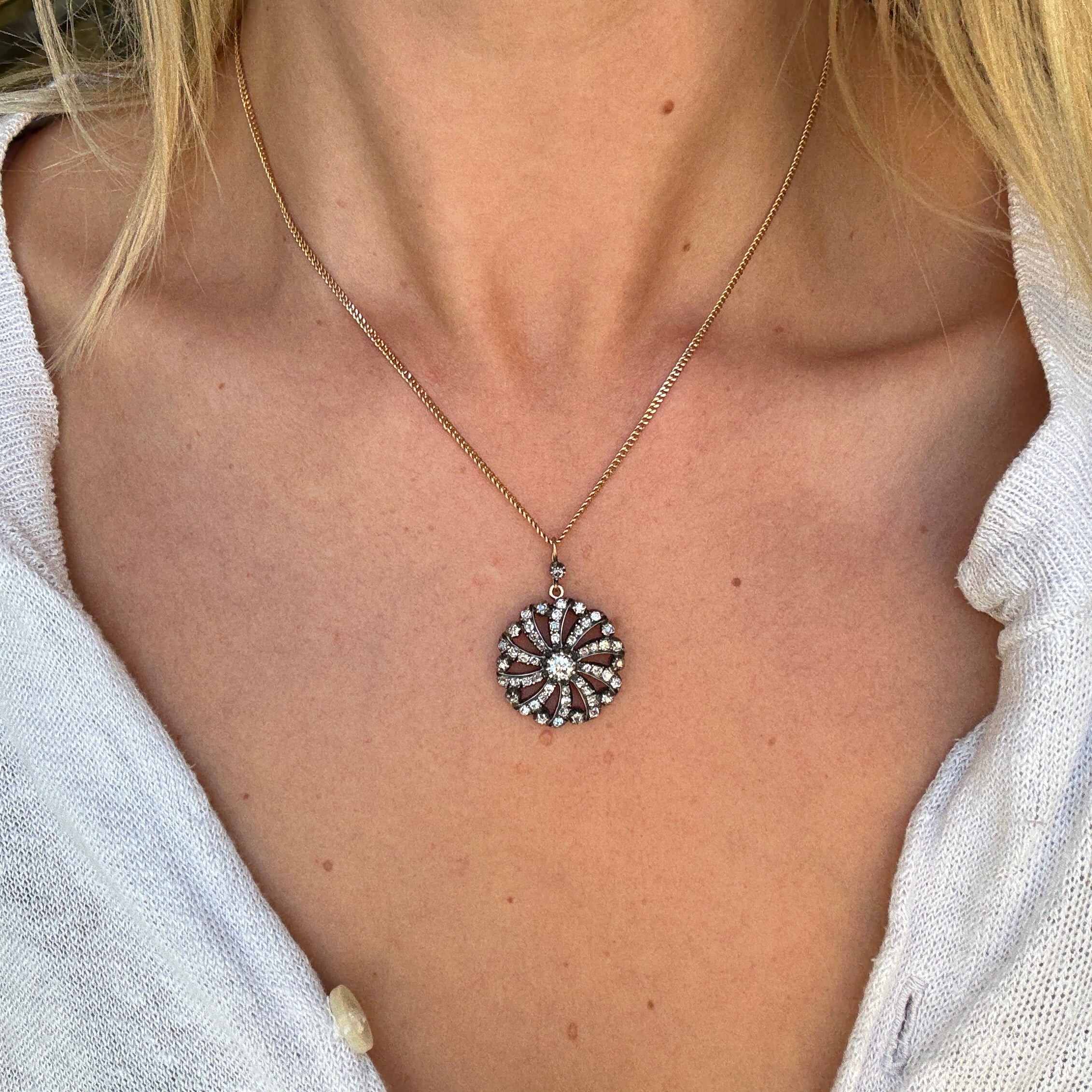 Victorian Diamond Pendant-Charlotte Sayers Antique Jewellery