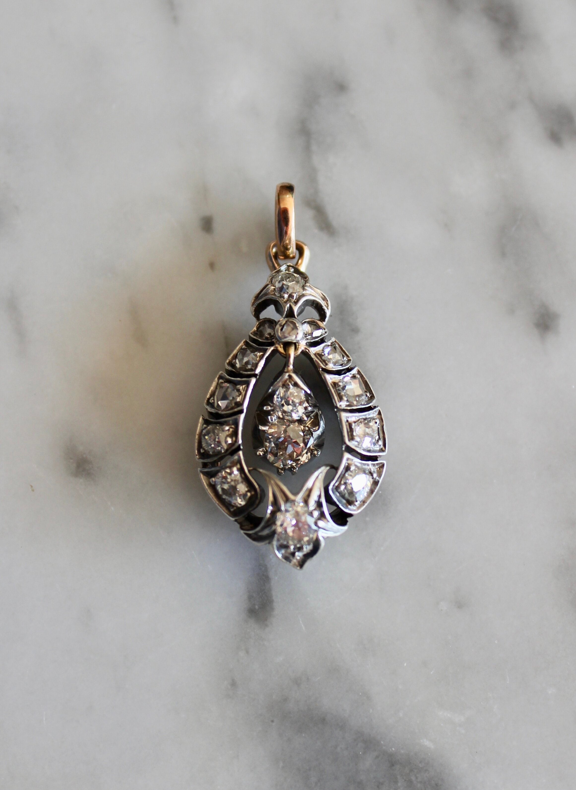 Victorian Diamond Pendant-Charlotte Sayers Antique Jewellery