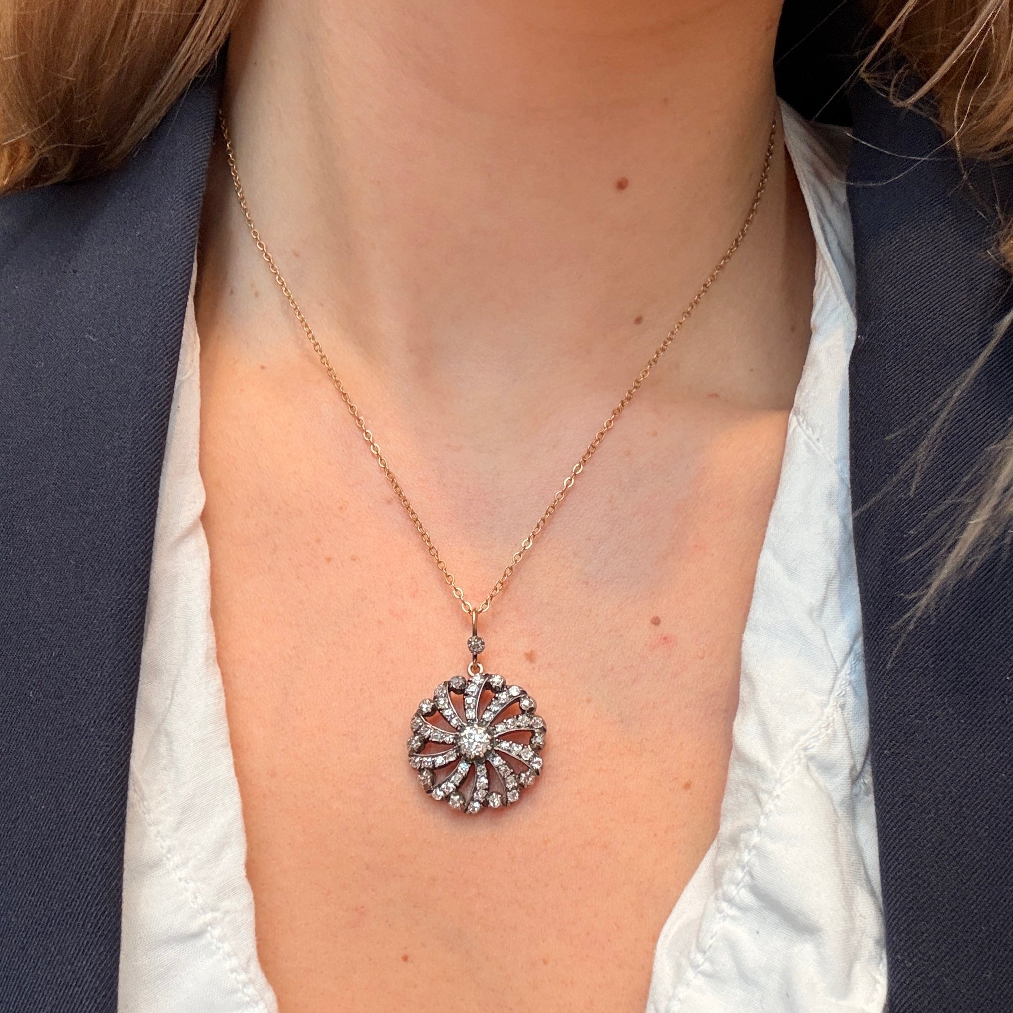 Victorian Diamond Pendant-Charlotte Sayers Antique Jewellery