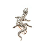 Victorian Diamond Salamander Brooch-Charlotte Sayers Antique Jewellery