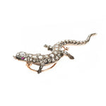 Victorian Diamond Salamander Brooch-Charlotte Sayers Antique Jewellery