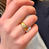 Victorian Diamond Shamrock / Clover Gypsy Ring-Charlotte Sayers Antique Jewellery