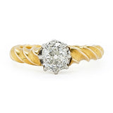 Victorian Diamond Single Stone Ring-Charlotte Sayers Antique Jewellery