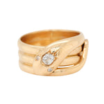 Victorian Diamond Snake Ring-Charlotte Sayers Antique Jewellery