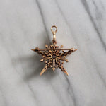 Victorian Diamond Snowflake Brooch/ Pendant-Charlotte Sayers Antique Jewellery