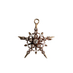 Victorian Diamond Snowflake Brooch/ Pendant-Charlotte Sayers Antique Jewellery