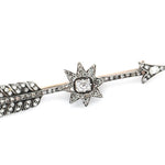 Victorian Diamond Star & Arrow Brooch-Charlotte Sayers Antique Jewellery