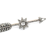 Victorian Diamond Star & Arrow Brooch-Charlotte Sayers Antique Jewellery