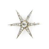 Victorian Diamond Star Brooch-Charlotte Sayers Antique Jewellery