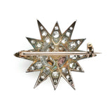 Victorian Diamond Start Brooch-Charlotte Sayers Antique Jewellery