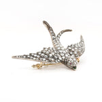 Victorian Diamond Swallow Bird Brooch-Charlotte Sayers Antique Jewellery